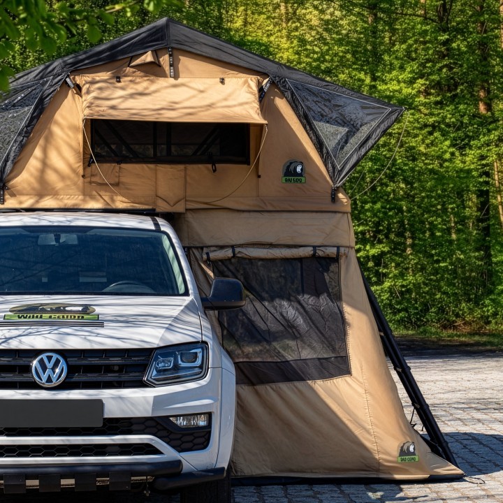 Przedsionek namiotu dachowego Wild Camp Ohio 140 Military - ujęcie 3