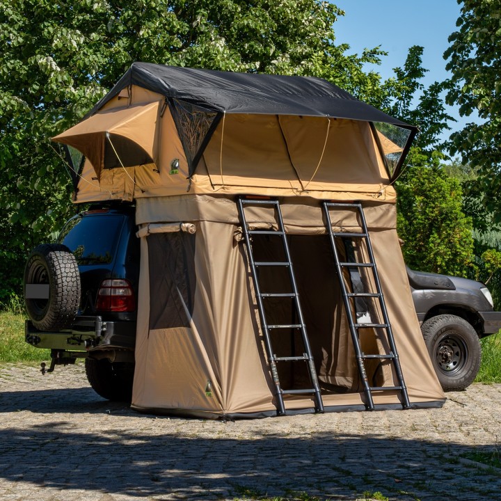 Przedsionek namiotu dachowego Wild Camp Ohio 220 Military - ujęcie 4