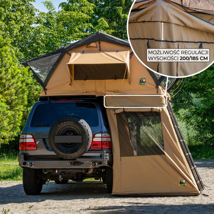 Przedsionek namiotu dachowego Wild Camp Ohio 220 Military - ujęcie 5
