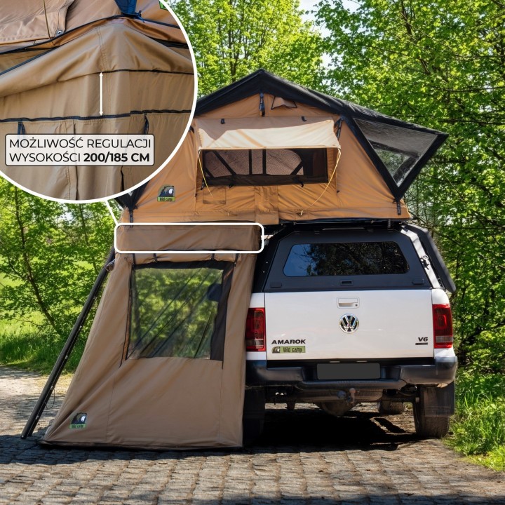 Przedsionek namiotu dachowego Wild Camp Ohio 180 Military - ujęcie 5