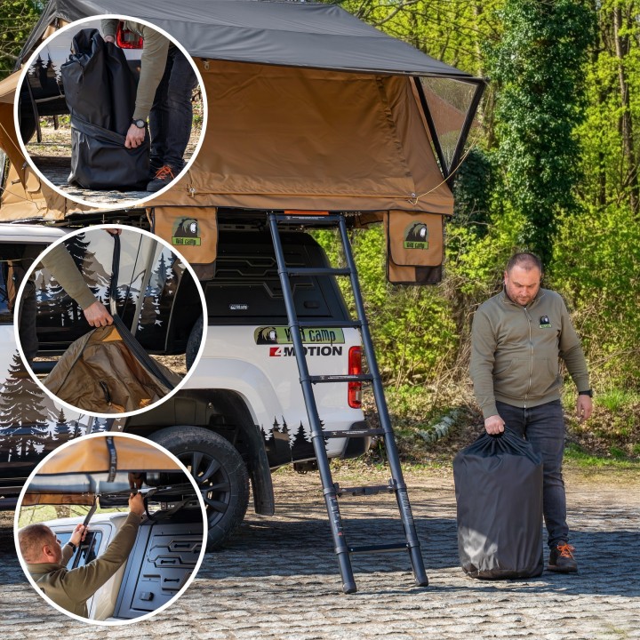 Przedsionek namiotu dachowego Wild Camp Ohio 180 Military - ujęcie 7