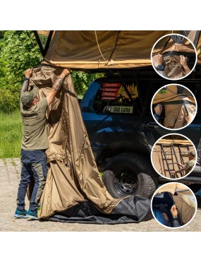 Przedsionek namiotu dachowego Wild Camp Ohio 220 Military