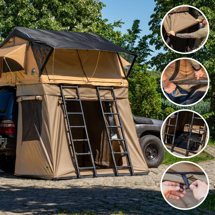 Przedsionek namiotu dachowego Wild Camp Ohio 220 Military - ujęcie 8