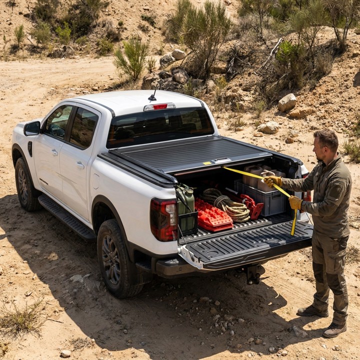 Roleta aluminiowa na pakę Wild Camp Ford Ranger 2023-2026 z zamkiem - ujęcie 11