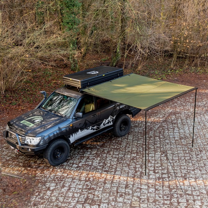 Markiza samochodowa Wild Camp 2x2,5 m zielona na bagażnik dachowy - ujęcie 17