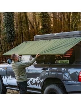 Markiza samochodowa Wild Camp 2x2,5 m zielona na bagażnik dachowy - ujęcie 20