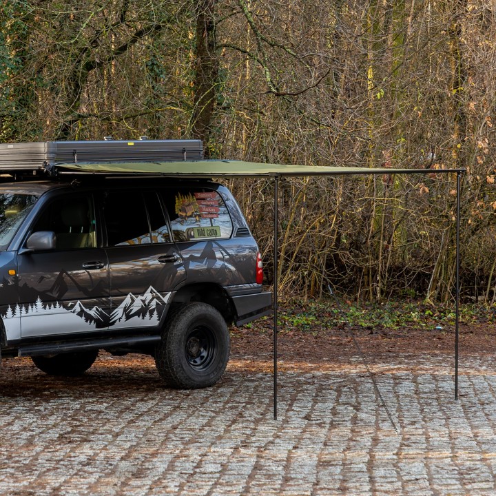 Markiza samochodowa Wild Camp 2x2,5 m zielona na bagażnik dachowy - ujęcie 23