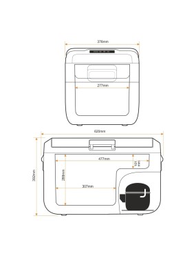 Przenośna lodówka kompresorowa Yolco NX30 Green 28 l