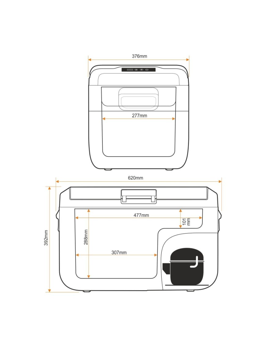 Przenośna lodówka kompresorowa Yolco NX30 Green 28 l