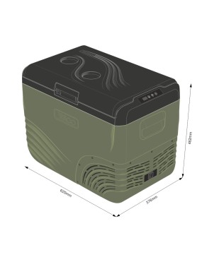 Przenośna lodówka kompresorowa Yolco NX40 Green 37 l
