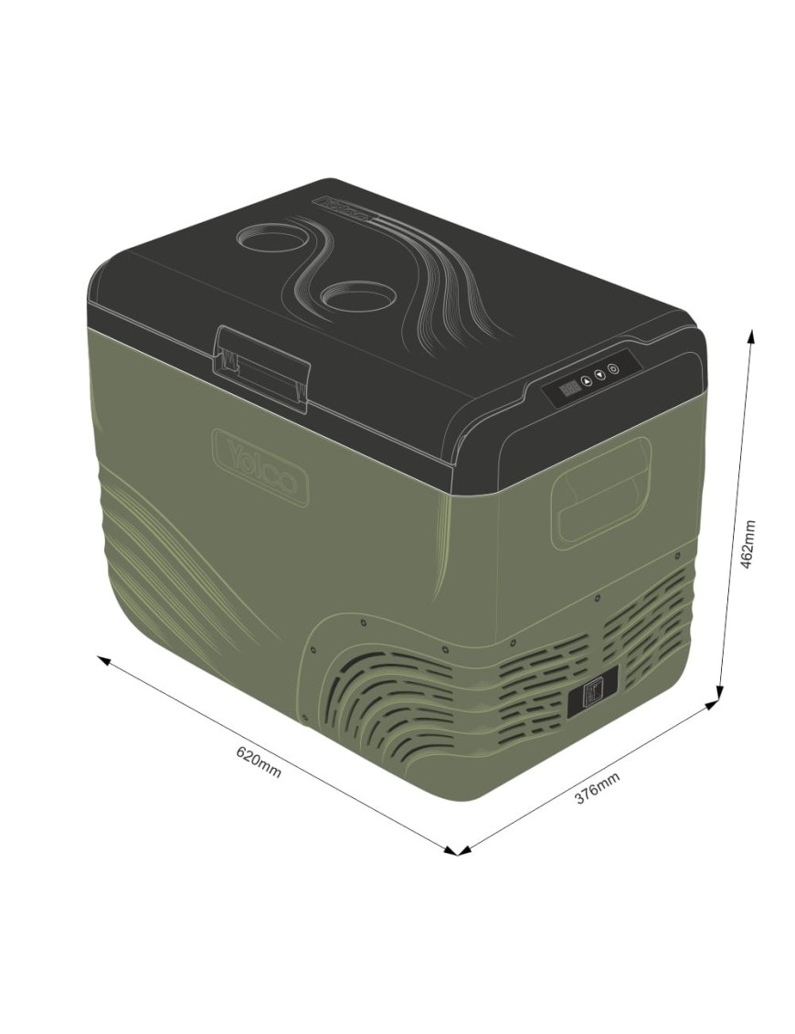 Przenośna lodówka kompresorowa Yolco NX40 Green 37 l