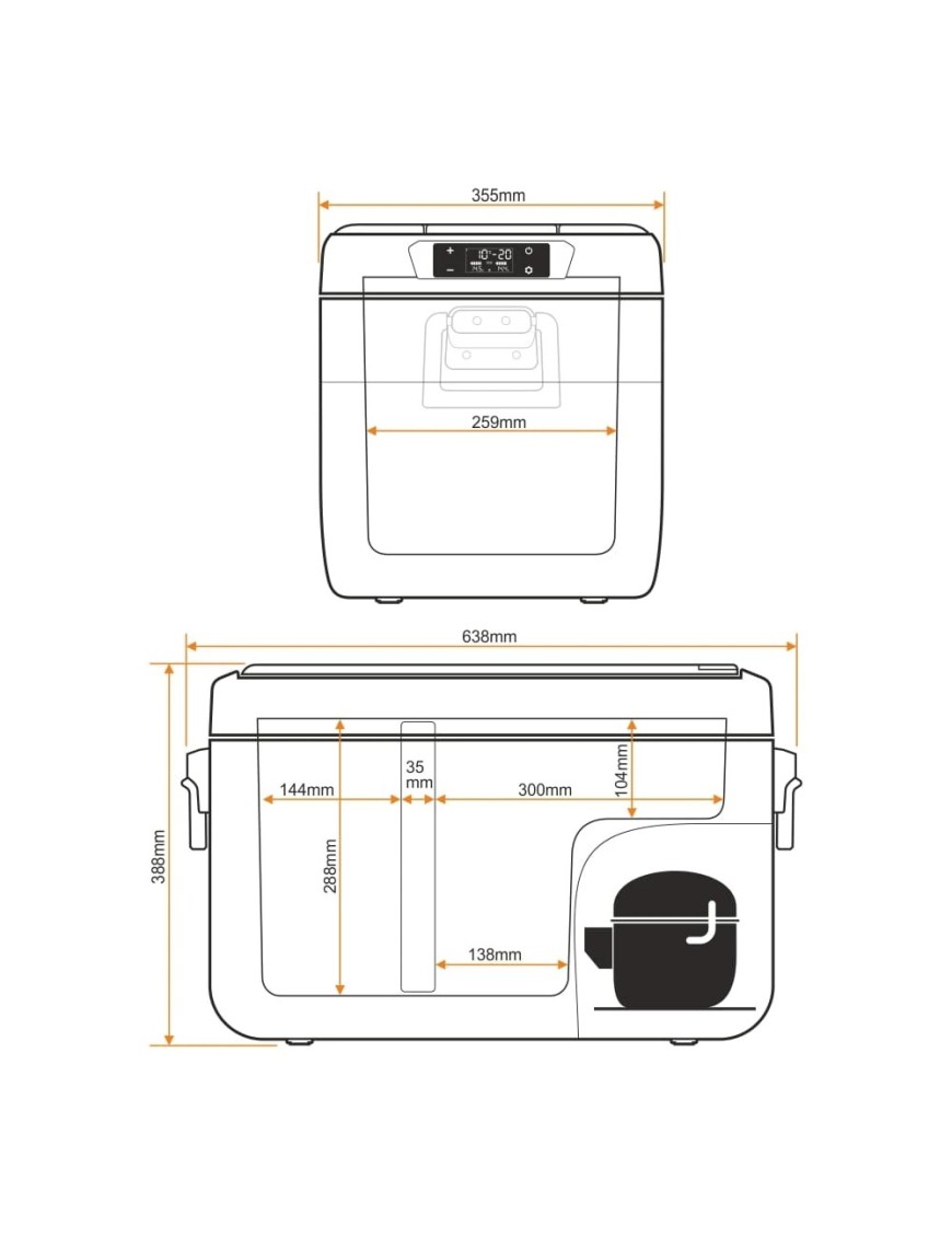 Przenośna lodówka kompresorowa Yolco KX30 Green 25 l Dual-Zone