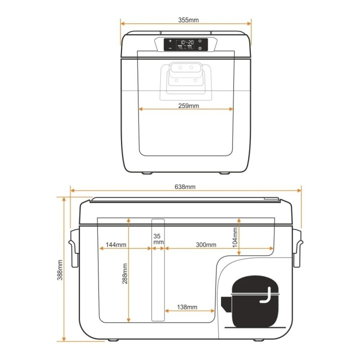 Przenośna lodówka kompresorowa Yolco KX30 Green 25 l Dual-Zone - ujęcie 13