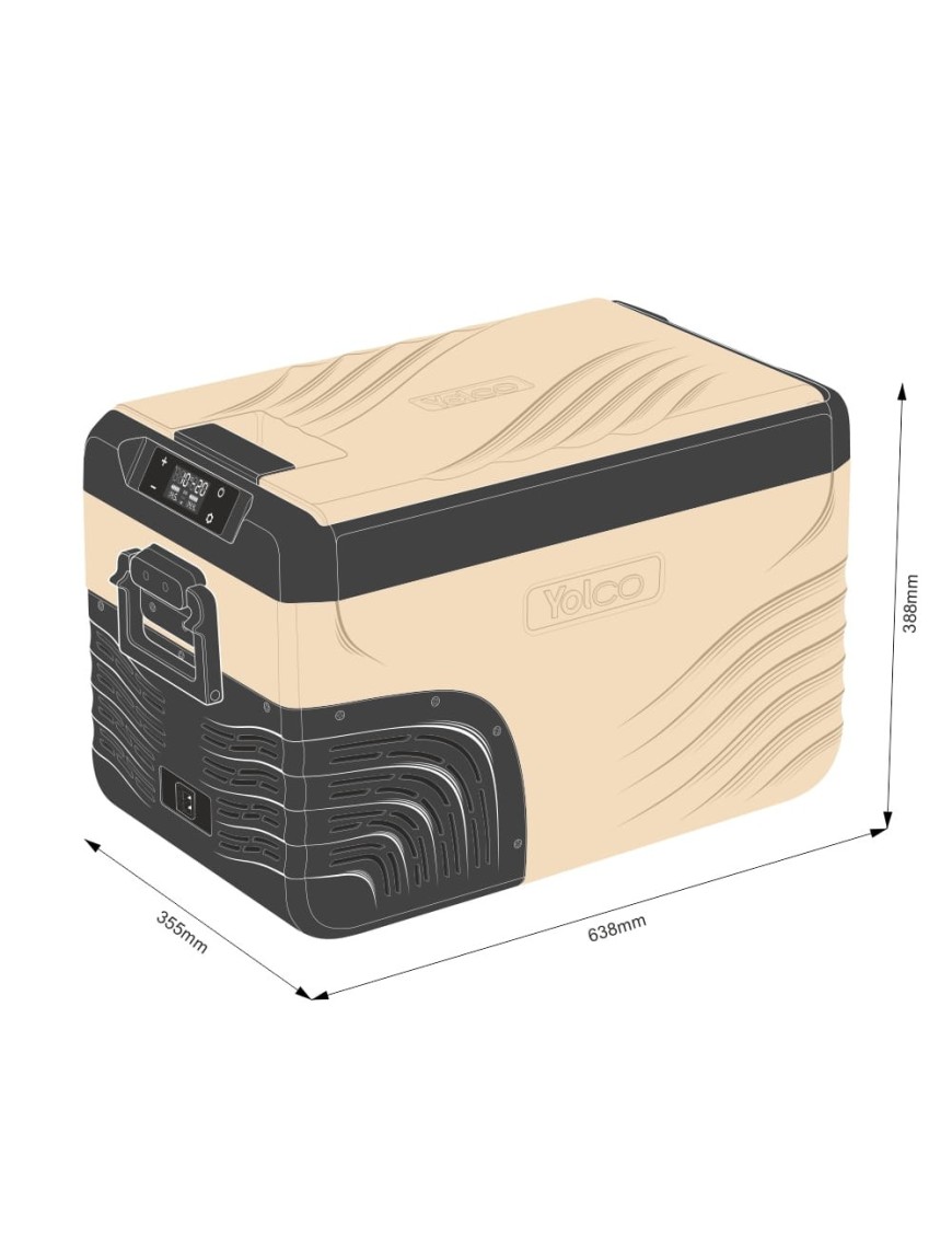 Przenośna lodówka kompresorowa Yolco KX30 Sand 25 l Dual-Zone