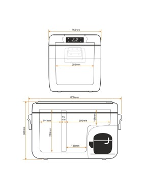 Przenośna lodówka kompresorowa Yolco KX30 Sand 25 l Dual-Zone