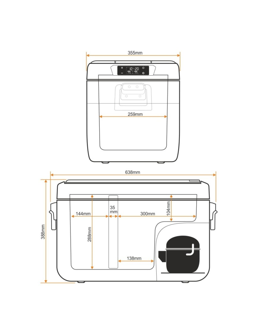 Przenośna lodówka kompresorowa Yolco KX30 Sand 25 l Dual-Zone