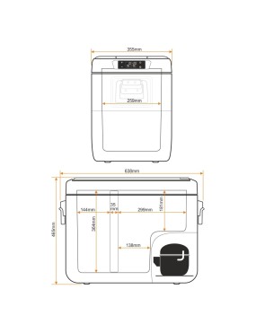 Przenośna lodówka kompresorowa Yolco KX40 Sand 34 l Dual-Zone