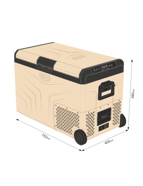 Przenośna lodówka kompresorowa Yolco TCX50 Sand 50 l Dual-Zone
