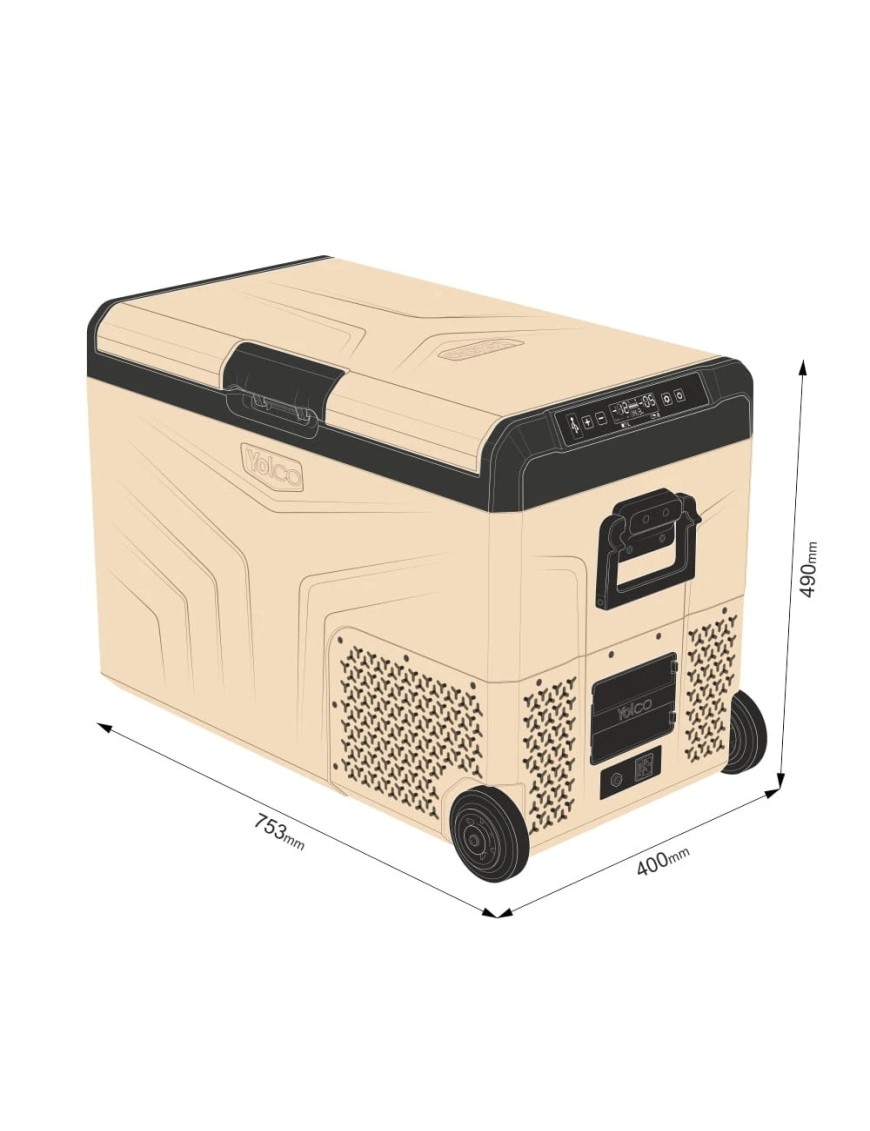 Przenośna lodówka kompresorowa Yolco TCX50 Sand 50 l Dual-Zone