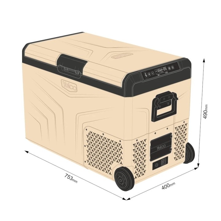 Przenośna lodówka kompresorowa Yolco TCX50 Sand 50 l Dual-Zone - ujęcie 18