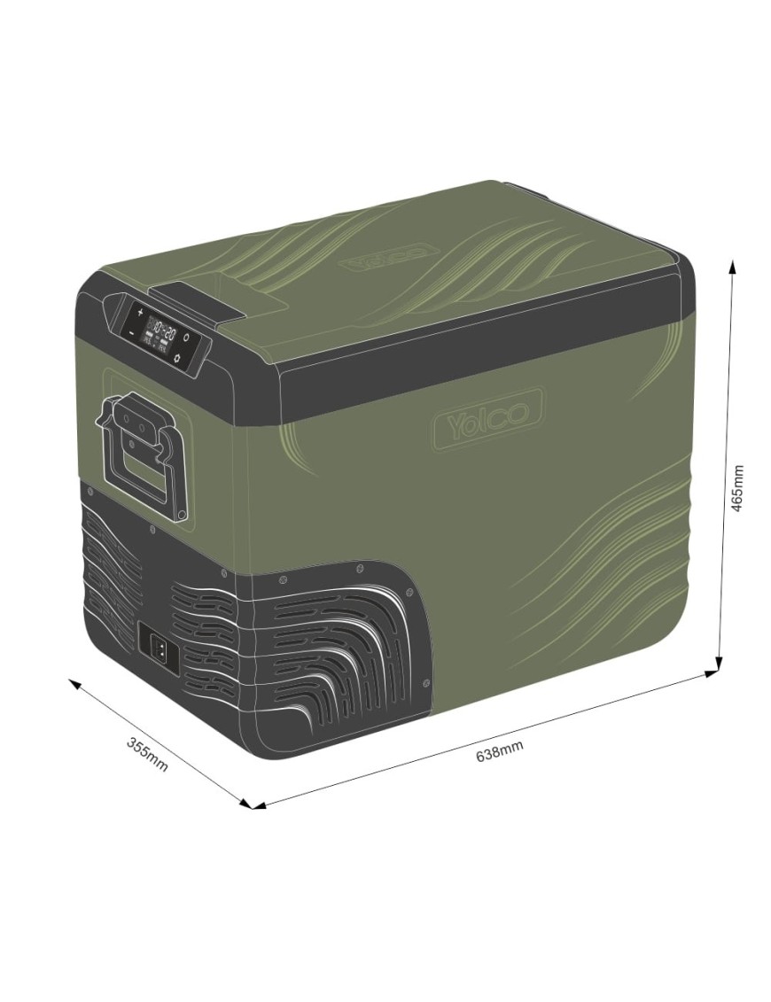 Przenośna lodówka kompresorowa Yolco KX40 Green 34 l Dual-Zone
