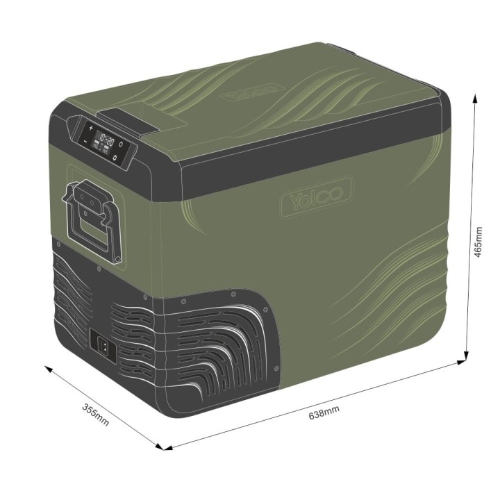 Przenośna lodówka kompresorowa Yolco KX40 Green 34 l Dual-Zone - ujęcie 17
