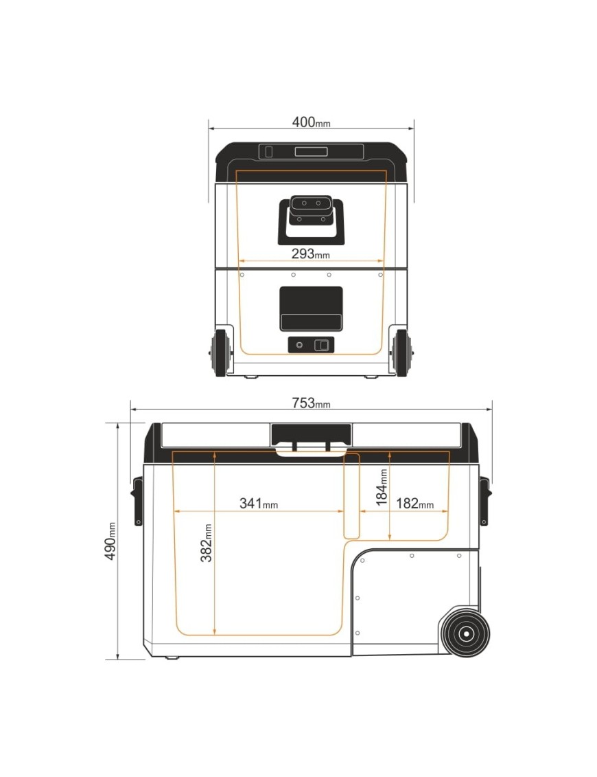 Przenośna lodówka kompresorowa Yolco TCX50 Sand 50 l Dual-Zone