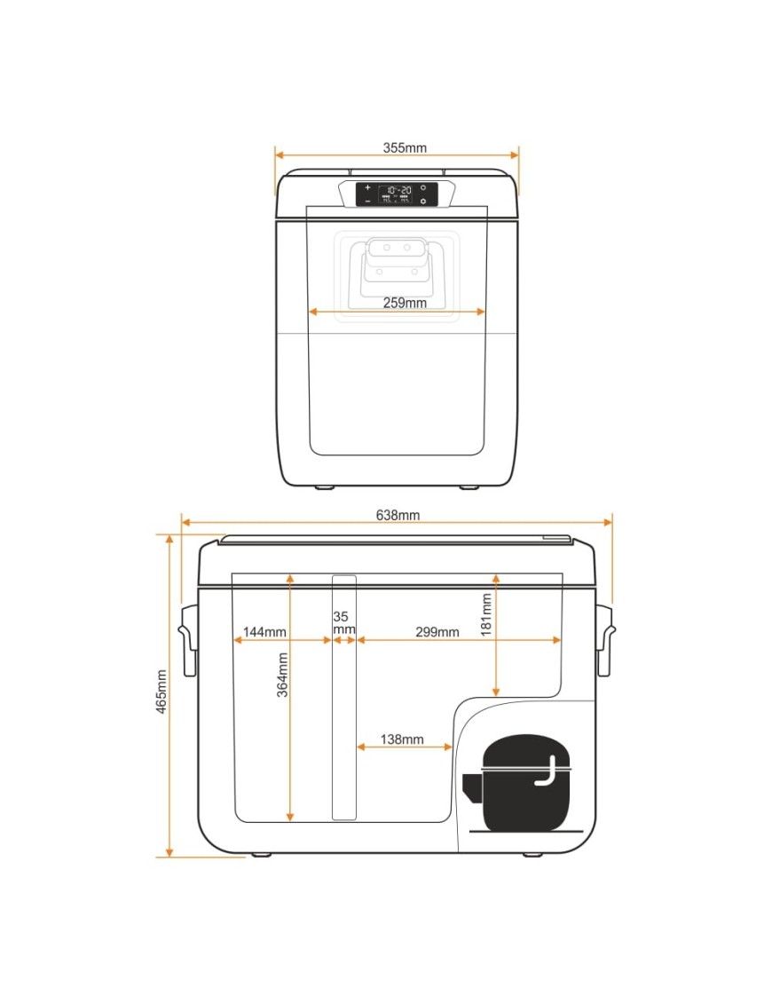 Przenośna lodówka kompresorowa Yolco KX40 Green 34 l Dual-Zone