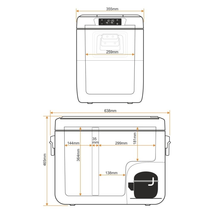 Przenośna lodówka kompresorowa Yolco KX40 Green 34 l Dual-Zone - ujęcie 18