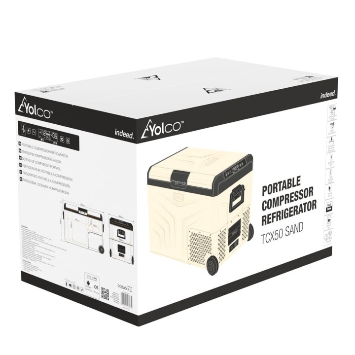 Przenośna lodówka kompresorowa Yolco TCX50 Sand 50 l Dual-Zone - ujęcie 20