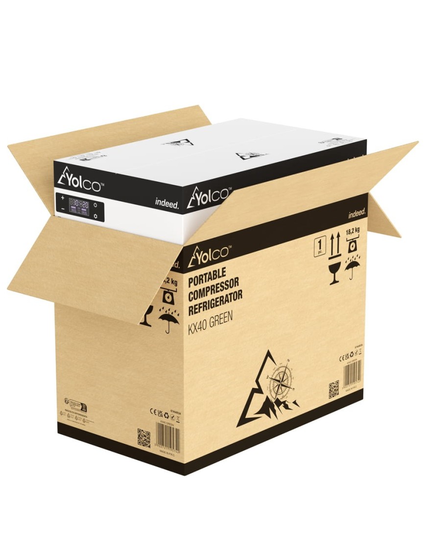Przenośna lodówka kompresorowa Yolco KX40 Green 34 l Dual-Zone