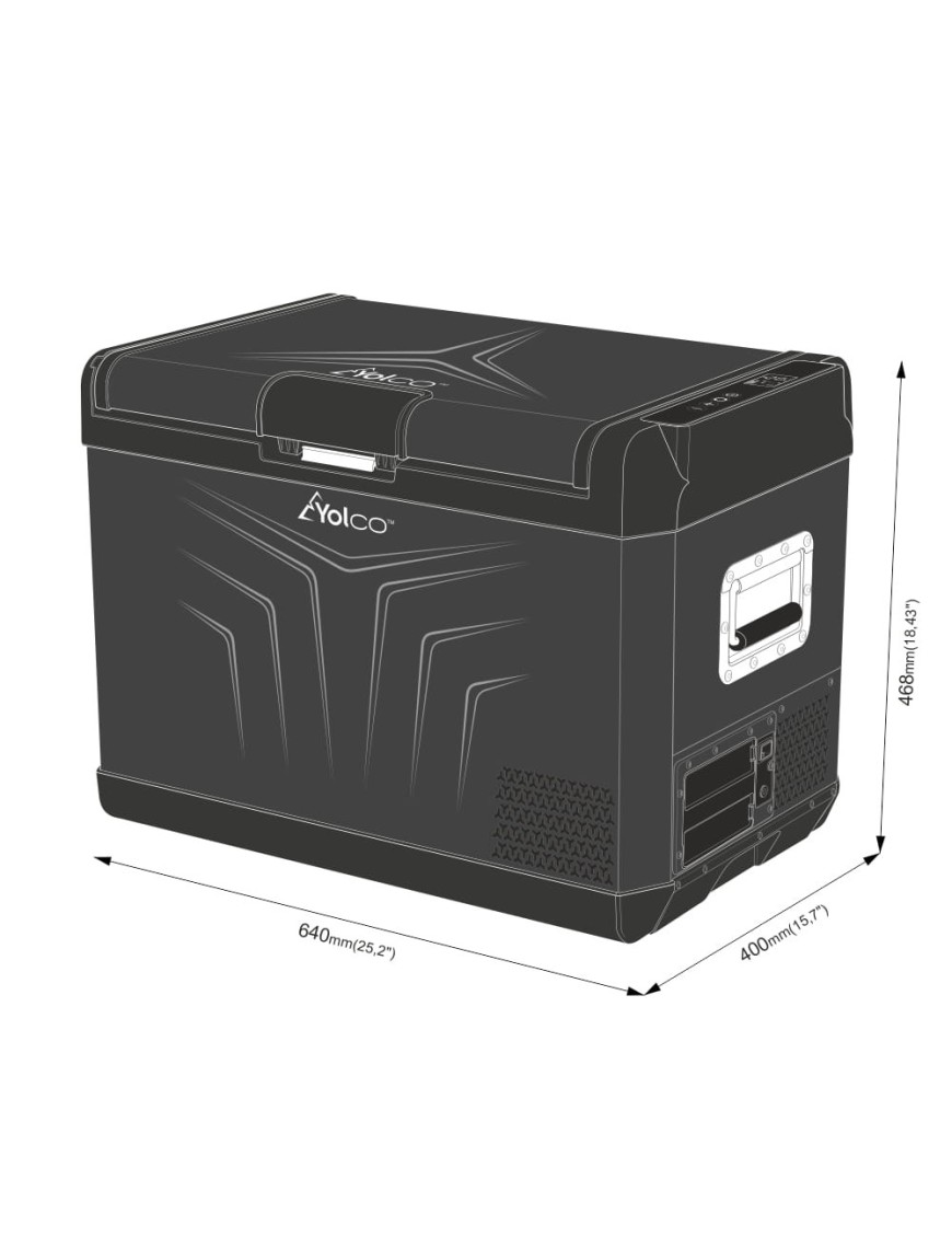 Przenośna lodówka kompresorowa Yolco GCX47 Black 47 l