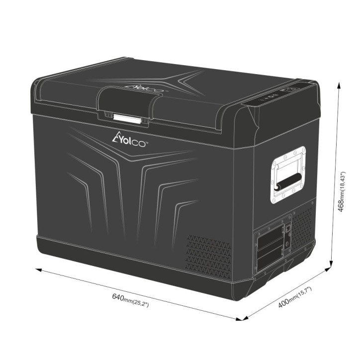 Przenośna lodówka kompresorowa Yolco GCX47 Black 47 l - ujęcie 18