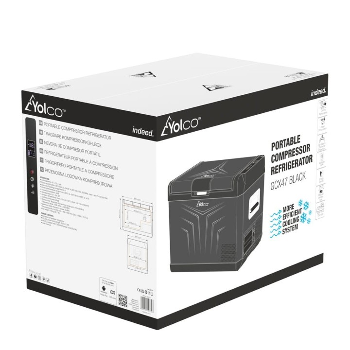 Przenośna lodówka kompresorowa Yolco GCX47 Black 47 l - ujęcie 20