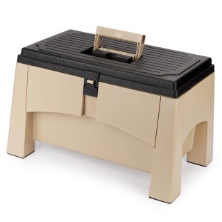 Taboret ze schowkiem Yolco ST2 Sand, piaskowy, 27,6 l