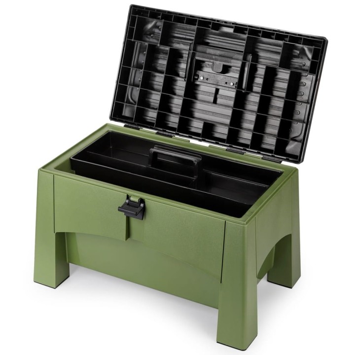 Taboret ze schowkiem Yolco ST2 Green, zielony, 27,6 l - ujęcie 4