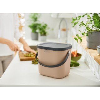 Pojemnik z pokrywą Mini multibag Yolco Albula 6 l, beżowy - ujęcie 2