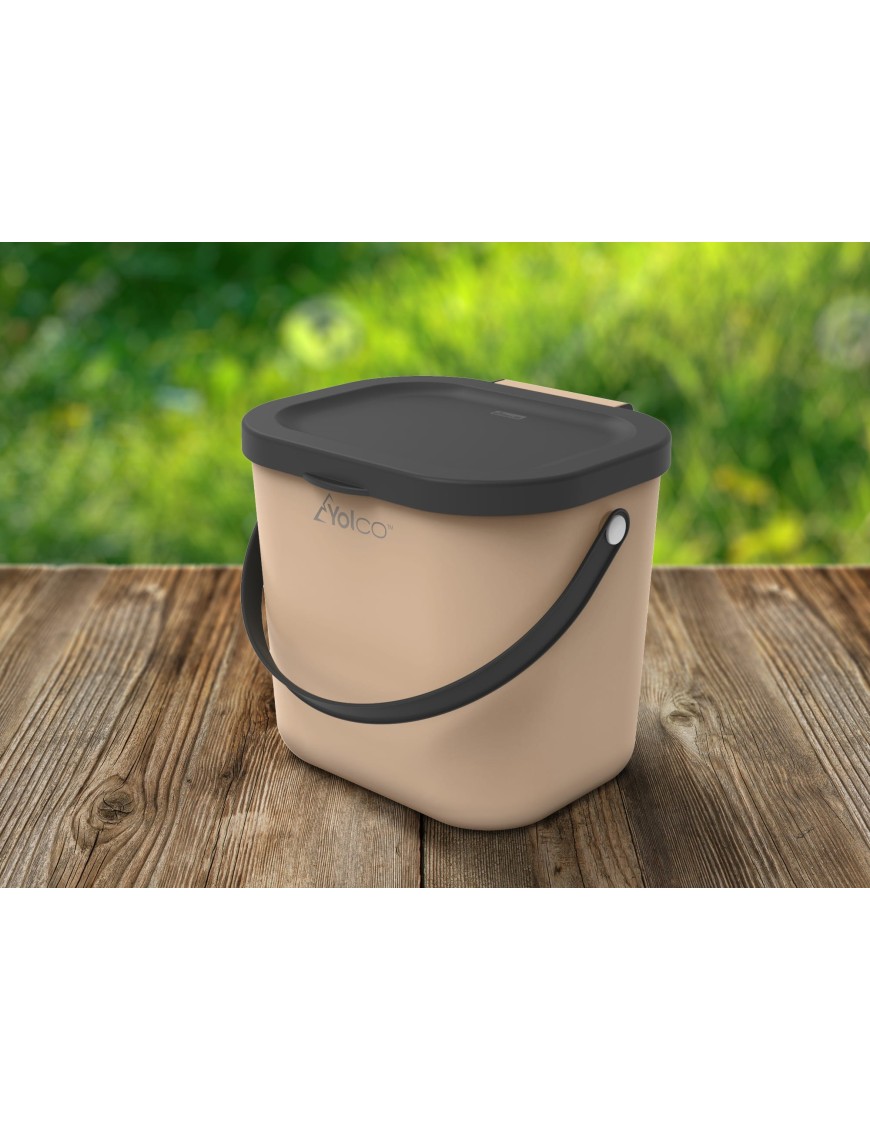 Pojemnik z pokrywą Mini multibag Yolco Albula 6 l, beżowy