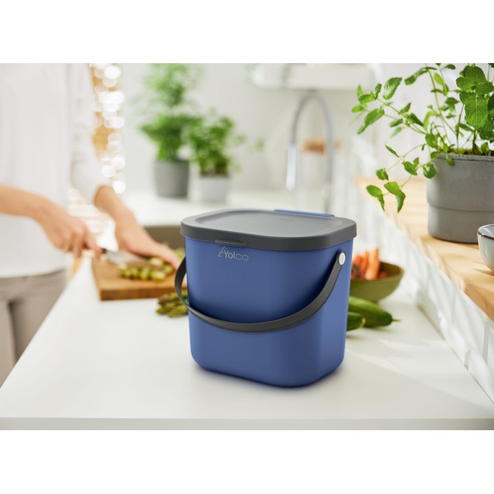 Pojemnik z pokrywą Mini multibag Yolco Albula 6 l, niebieski - ujęcie 3