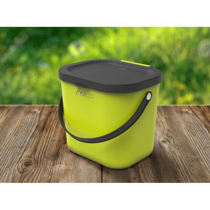 Pojemnik z pokrywą Mini multibag Yolco Albula 6 l, limonkowy - ujęcie 3