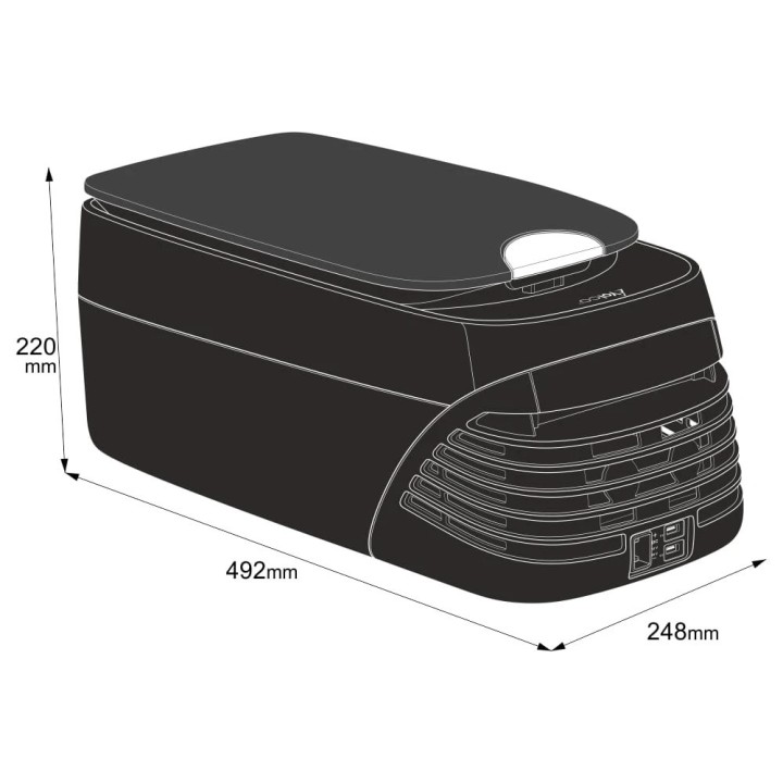 Lodówka kompresorowa z podgrzewaniem Yolco CX8 Black 8 l 12/24V - ujęcie 18