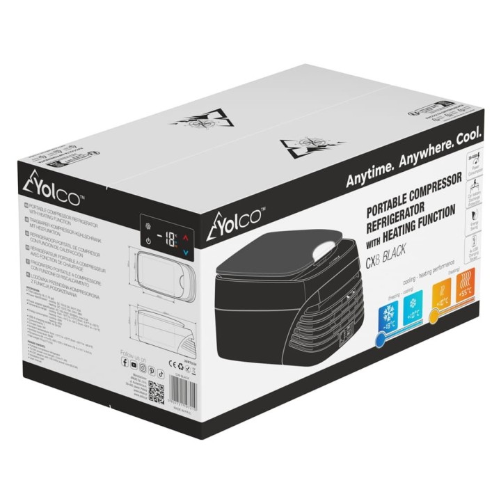 Lodówka kompresorowa z podgrzewaniem Yolco CX8 Black 8 l 12/24V - ujęcie 20