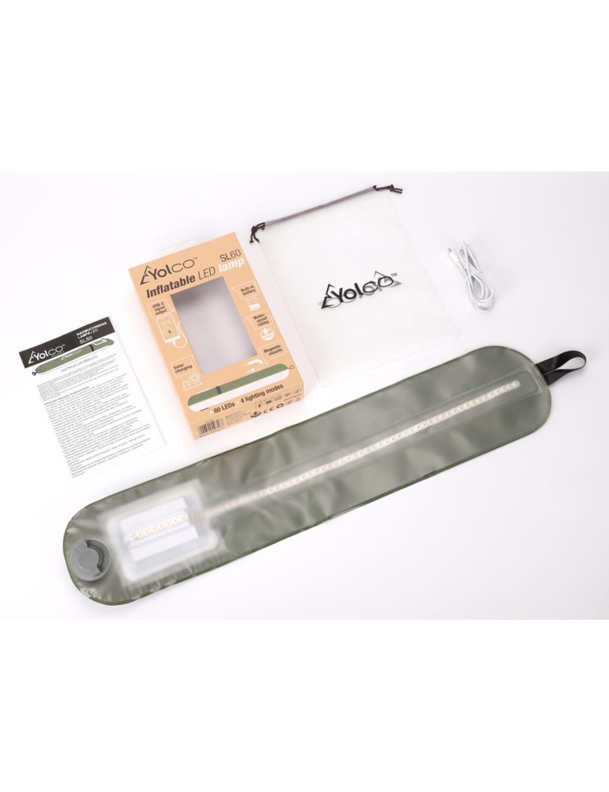 Nadmuchiwana lampa kempingowa LED Yolco SL60, 245 lm, IP66, zielona