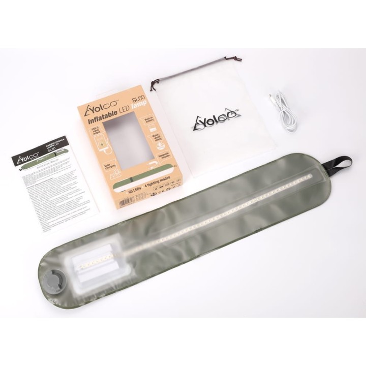 Nadmuchiwana lampa kempingowa LED Yolco SL60, 245 lm, IP66, zielona - ujęcie 8