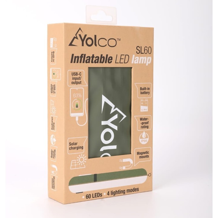 Nadmuchiwana lampa kempingowa LED Yolco SL60, 245 lm, IP66, zielona - ujęcie 9