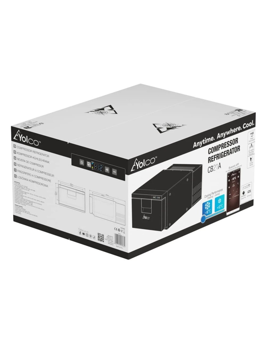 Lodówka kompresorowa szufladowa Yolco CB21A 20 l 12/24V czarna