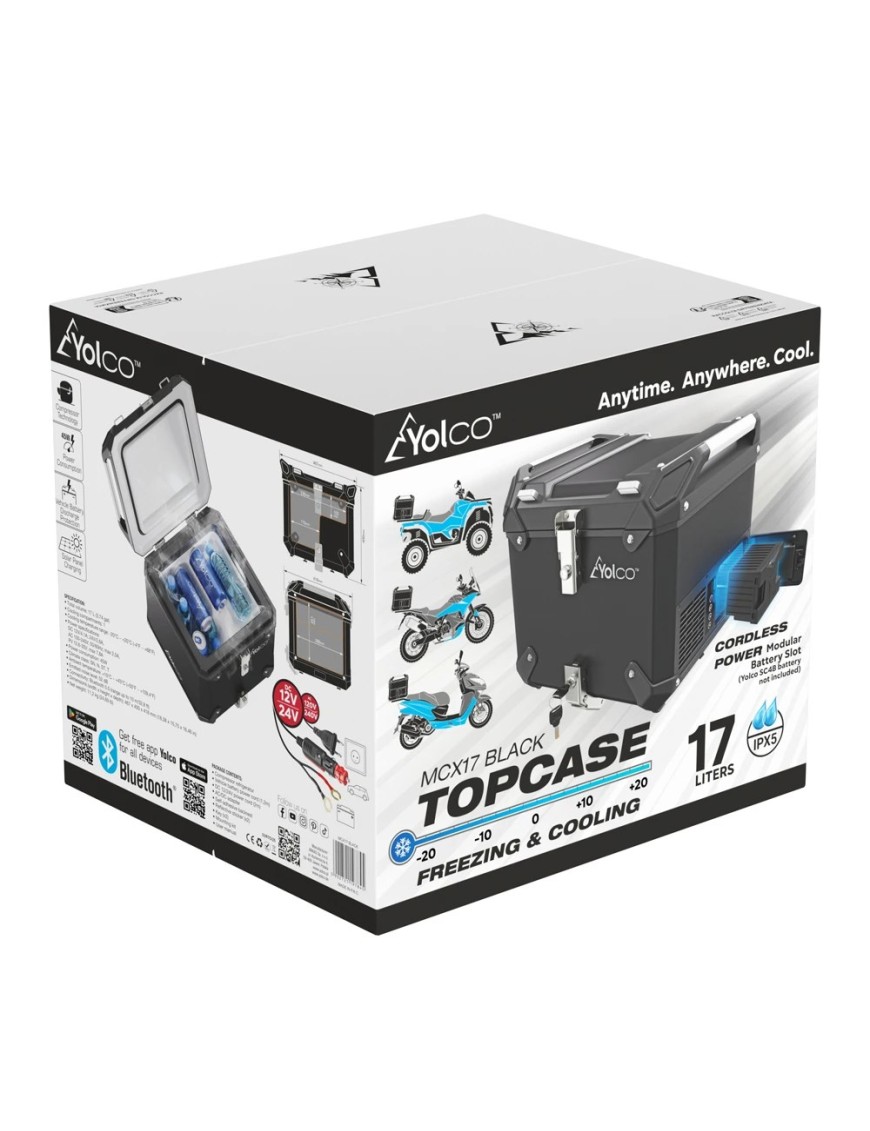 Lodówka motocyklowa kompresorowa Topcase Yolco MCX17 Black 17 l