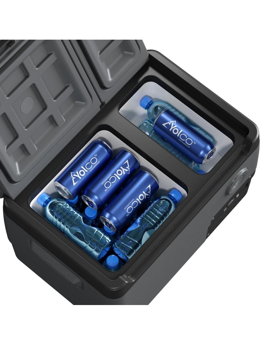 Lodówka przenośna kompresorowa dwustrefowa Yolco DX30 Space Grey 30 l