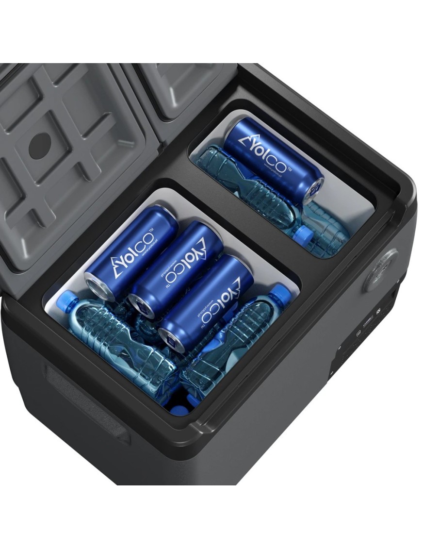 Lodówka przenośna kompresorowa dwustrefowa Yolco DX40 Space Grey 39 l