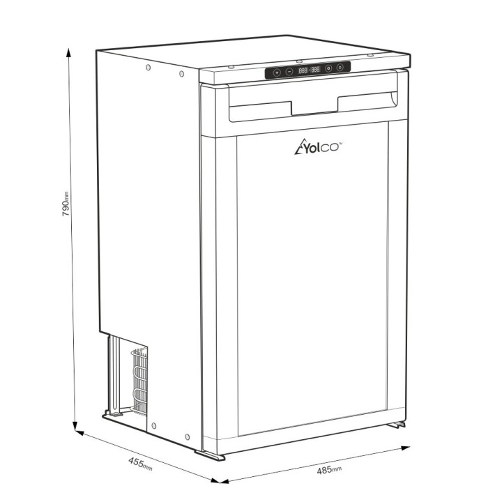 Lodówka kompresorowa dwustrefowa Yolco RL85N Black 83 l 12/24V - ujęcie 17